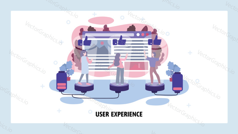 Team of virtual avatars work together. People hologram, business team, technology, dashboard. Vector web site design template. Landing page website illustration.