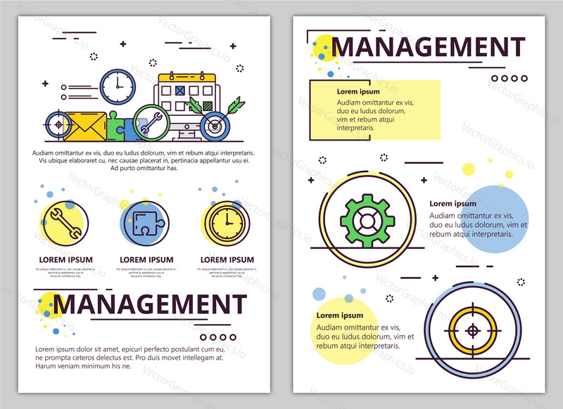 Správa web banner, plakát, leták, leták, brožura šablony. Vektorové moderní tenké linie umění plochý styl design ilustrace.