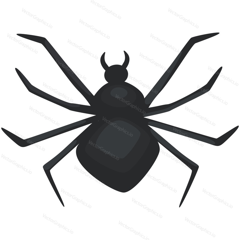 Spider halloween photo booth prop vector. Spooky scary insect photobooth mask isolated on white background