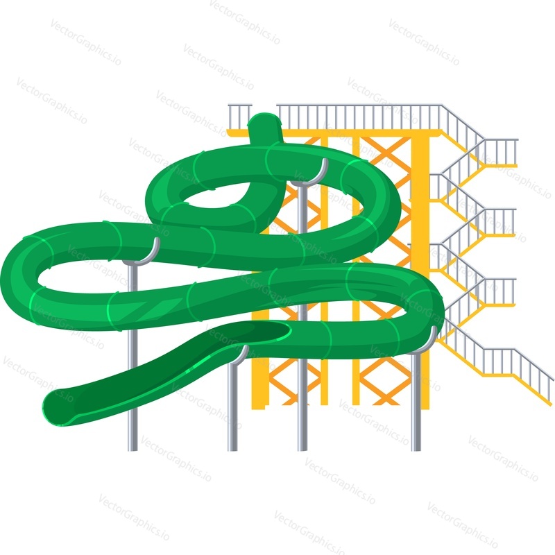 Spiral water slide vector icon isolated on white background