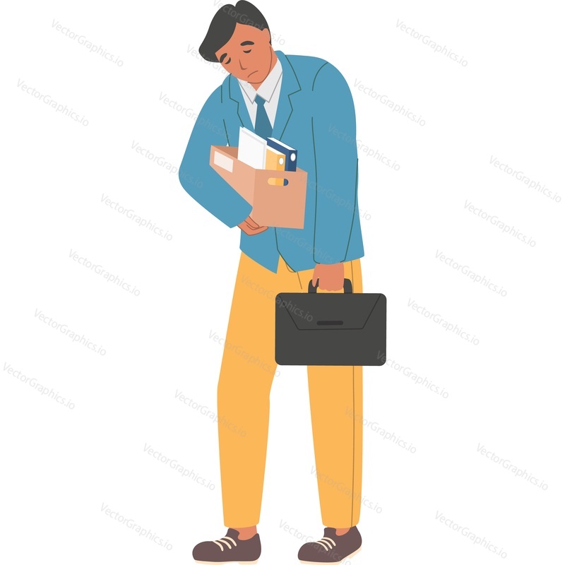 Dismissed employee vector icon isolated on white background