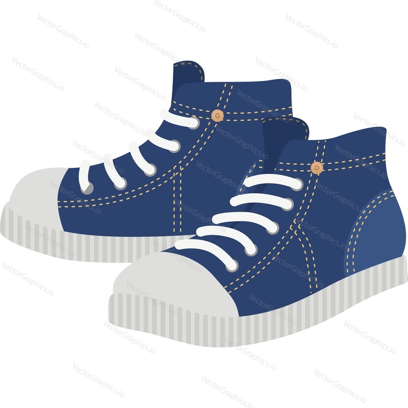 Ženy denim tenisky vektorové ikony izolovaných na bílém pozadí.