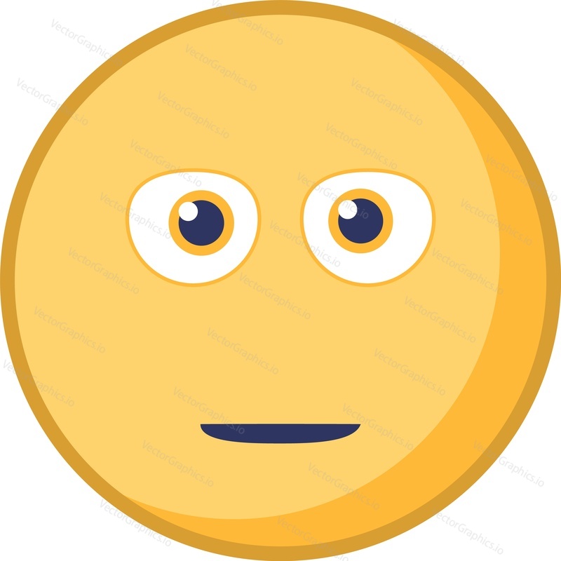 Confused smile vector icon isolated on white background