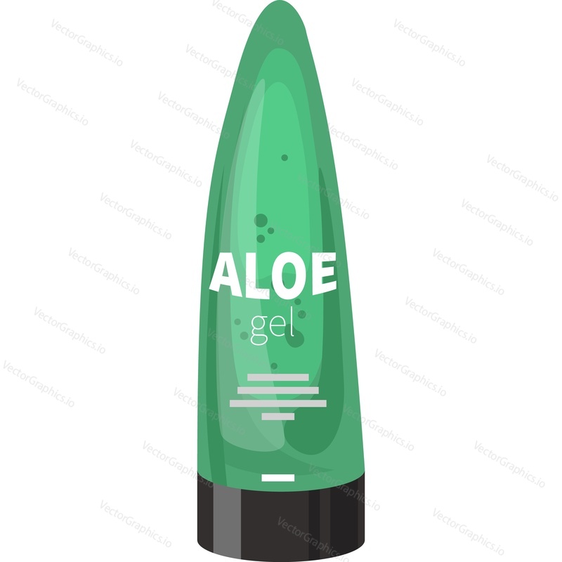 Aloe gel cosmetics vector icon isolated on white background
