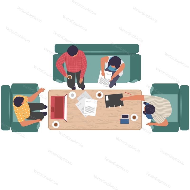 Business people collaboration networking vector icon izolovaných na bílém pozadí