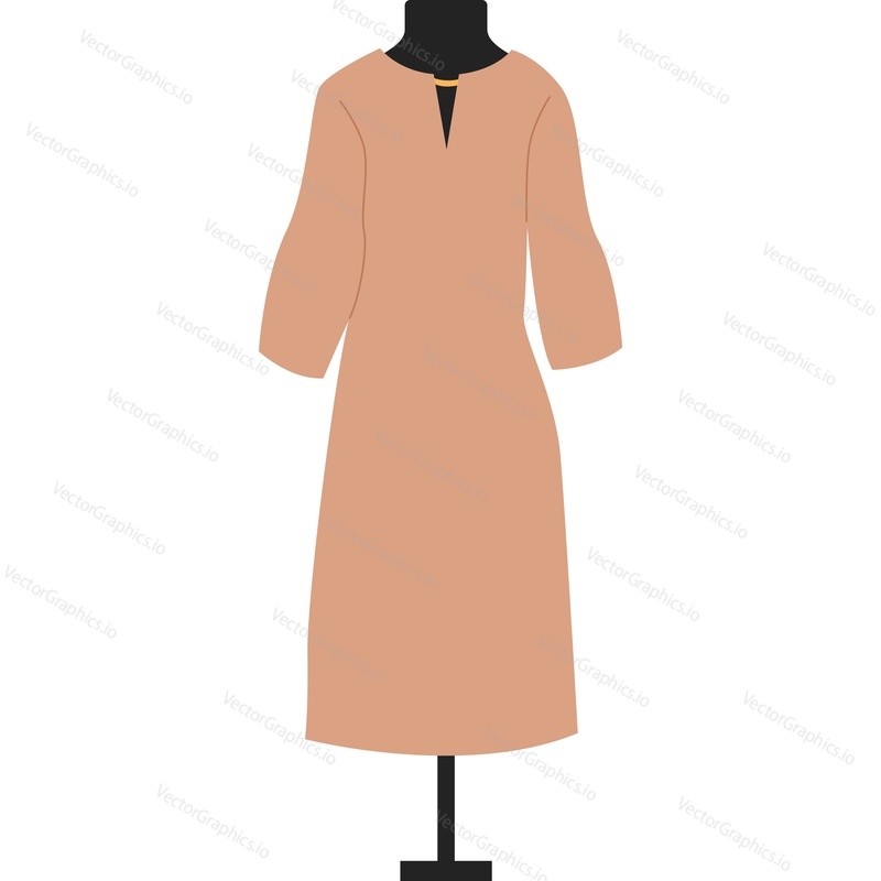 Muslim traditional dress on mannequin vector icon isolated on white background.