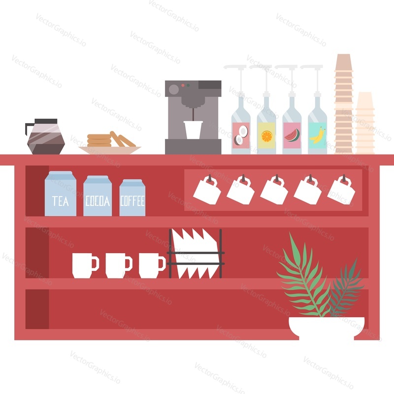 Cafeteria showcase vector icon isolated on white background