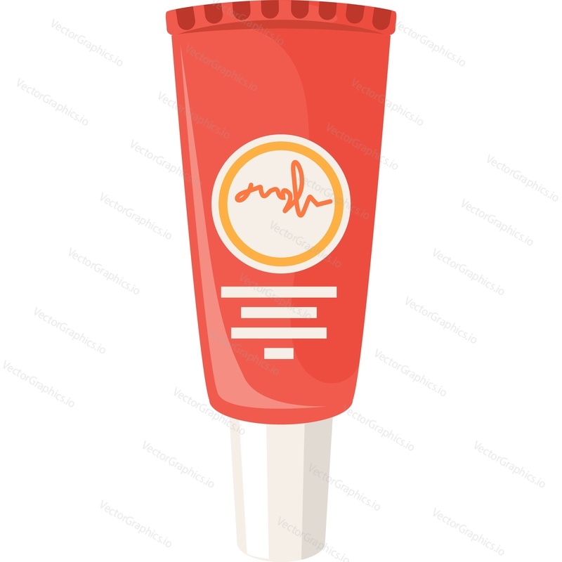 Hand cream cosmetics vector icon isolated on white background