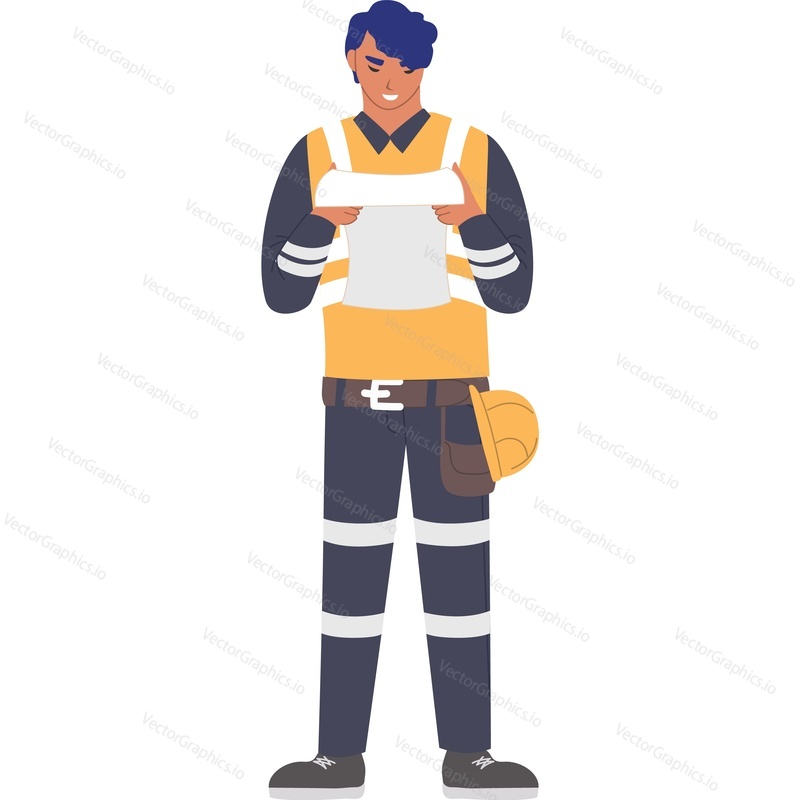 Builder čtení blueprint vektorové ikony izolovaných na bílém pozadí.