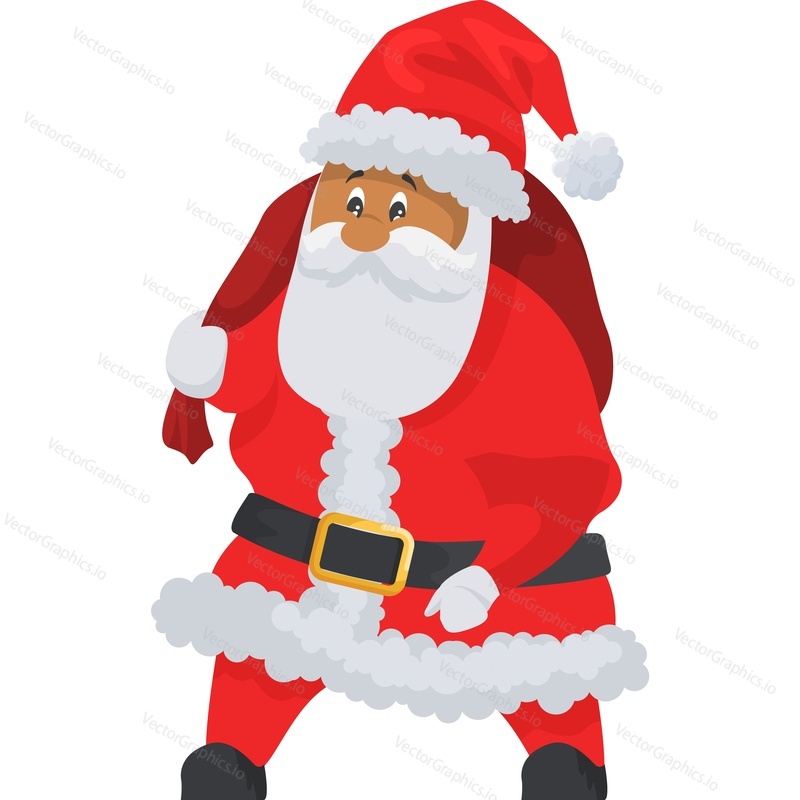Šťastný Santa Claus znak vektorové ikony izolovaných na bílém pozadí.