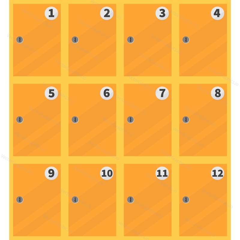 Lockers vector icon isolated on white background
