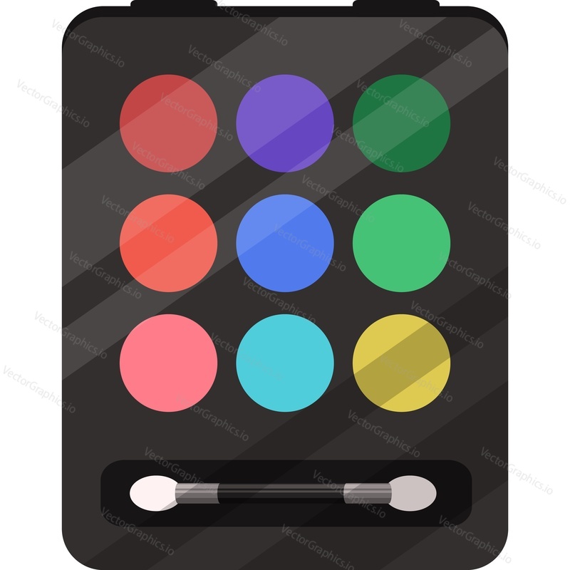 Eye shadow kit vektorové ikony izolovaných na bílém pozadí