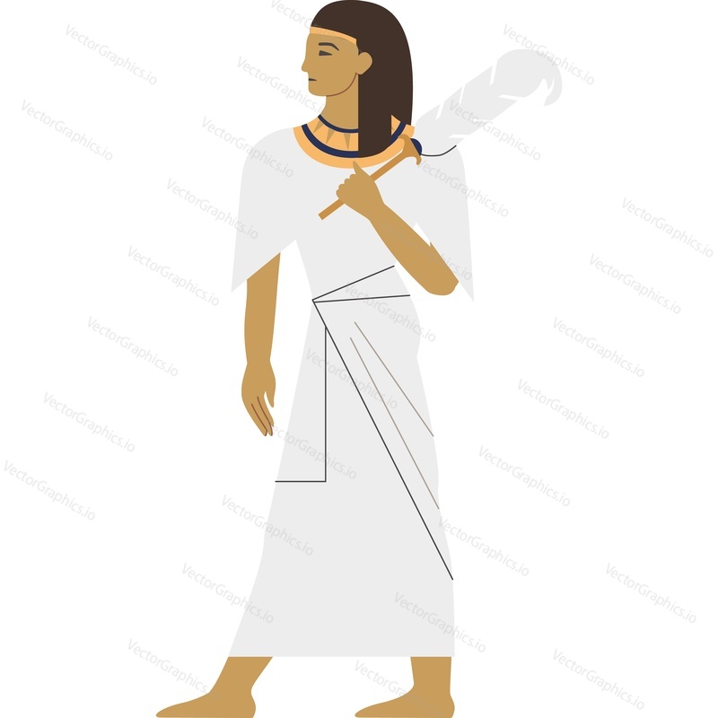 Ancient Egyptian king vector icon isolated on white background hierarchy in Egypt concept.