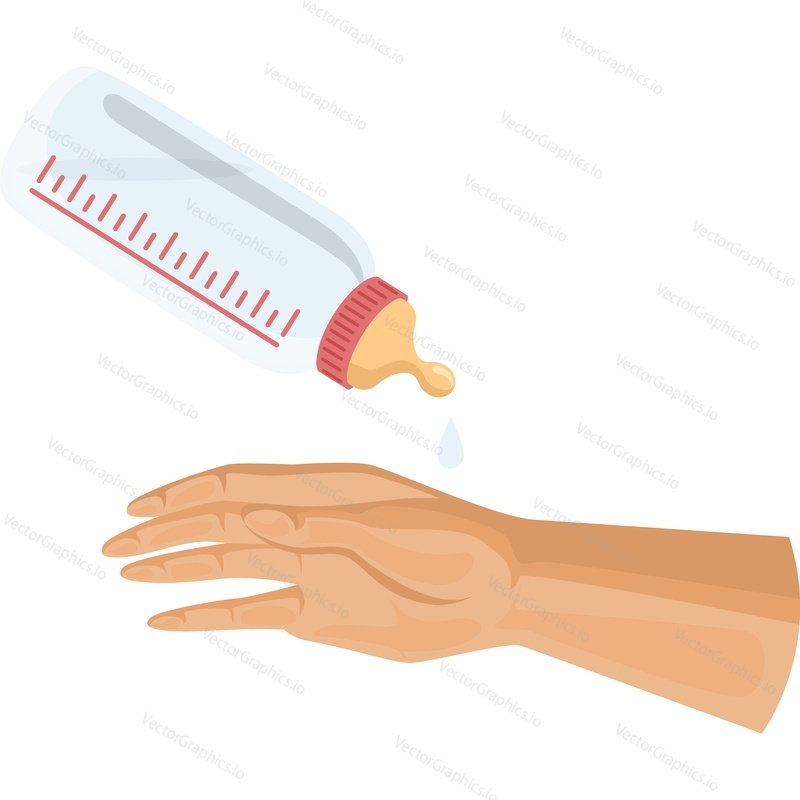 Baby milk preparation vector icon isolated on white background