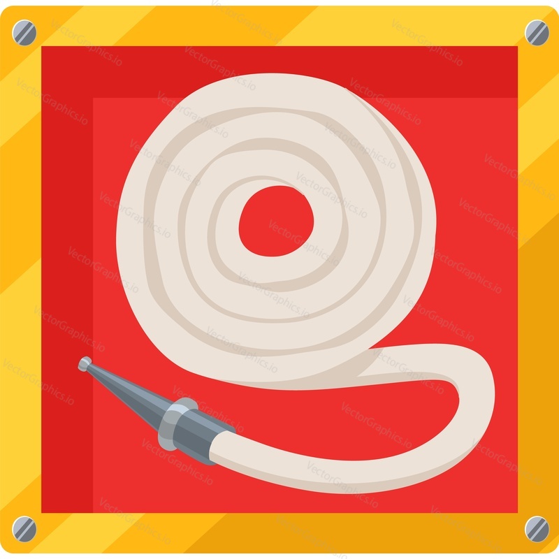 Firefighter hose vector icon isolated on white background