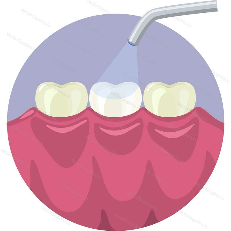 Tooth enamel treatment vector icon isolated on white background