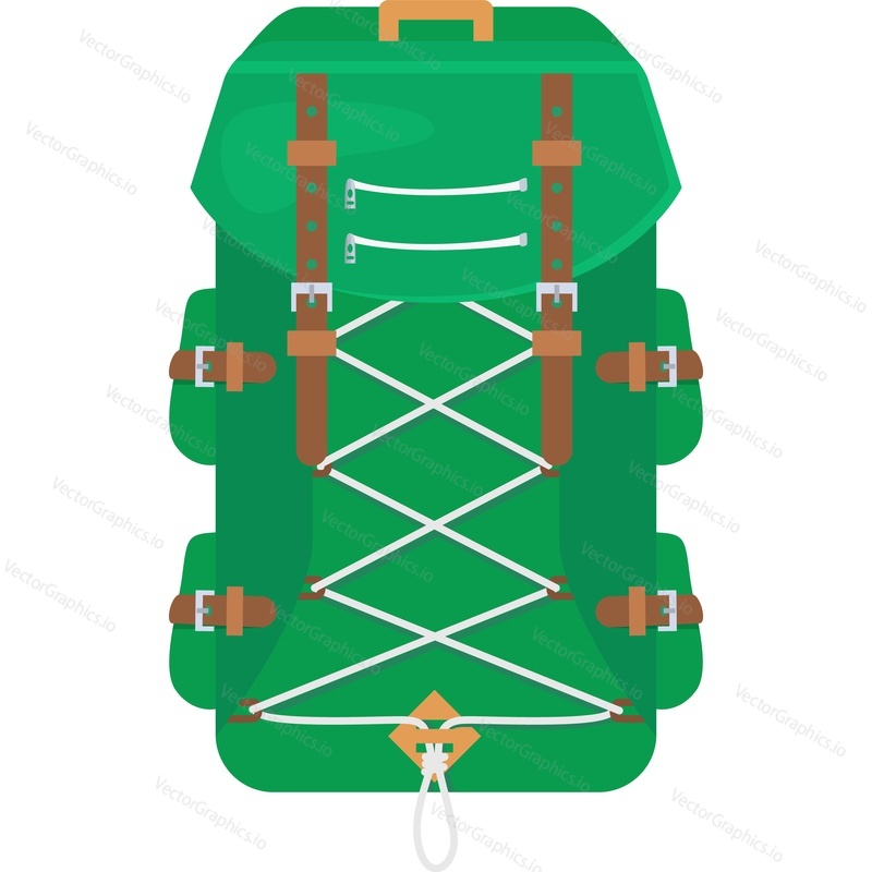 Traveler backpack vector icon isolated on white background