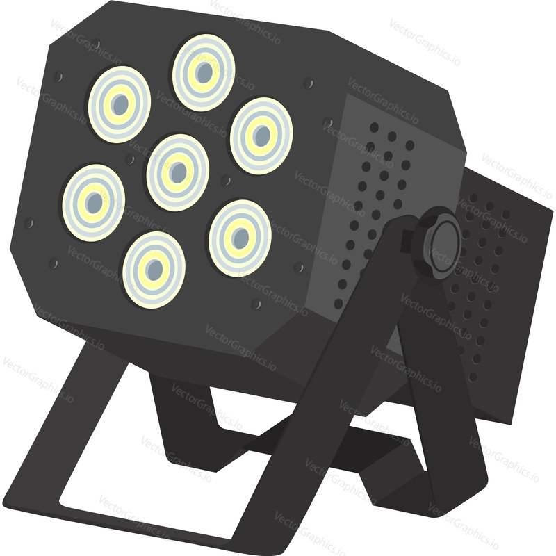 Spotlight strobe vector icon isolated on white background