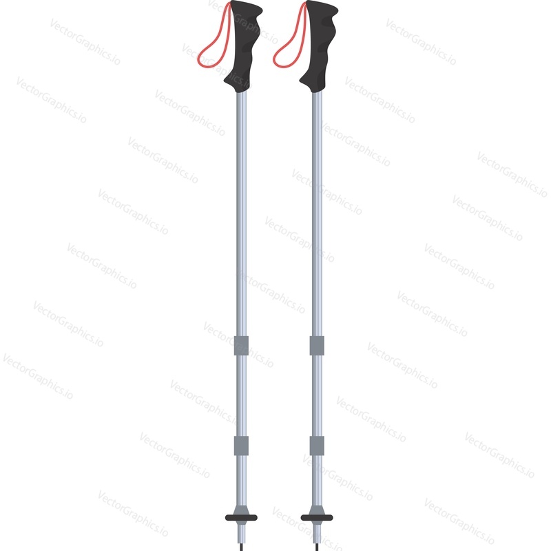 Trekking sticks vector icon isolated on white background