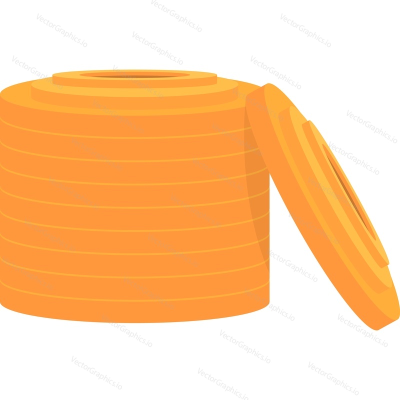 Plates stack for shooting training vector icon isolated on white background