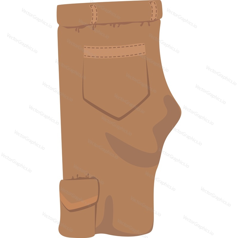 Shorts clothing item vector icon isolated on white background
