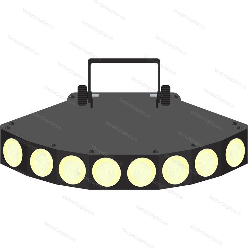 Hanging stage spotlight vector icon isolated on white background