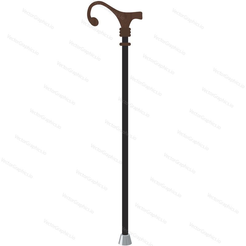 Gentleman walking stick vector icon isolated on white background
