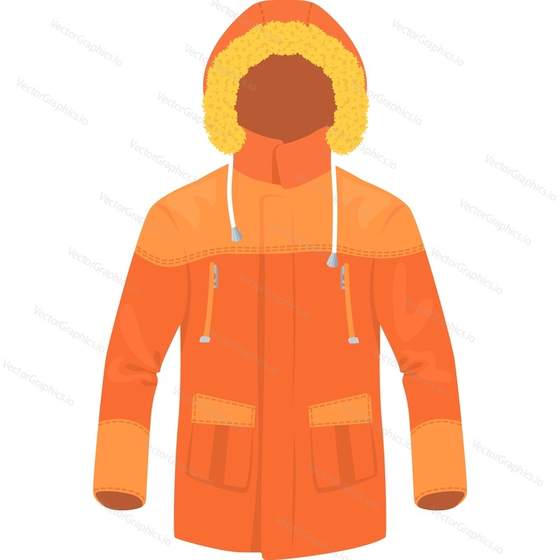 Touristic warm coat vector icon isolated on white background