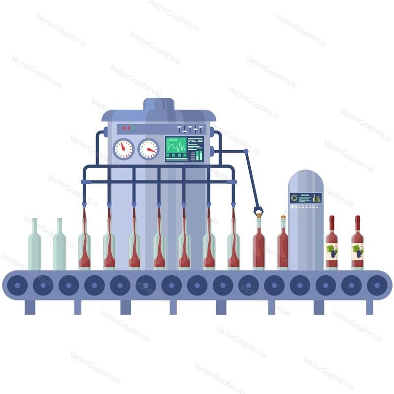 Wine production vector icon isolated on white background