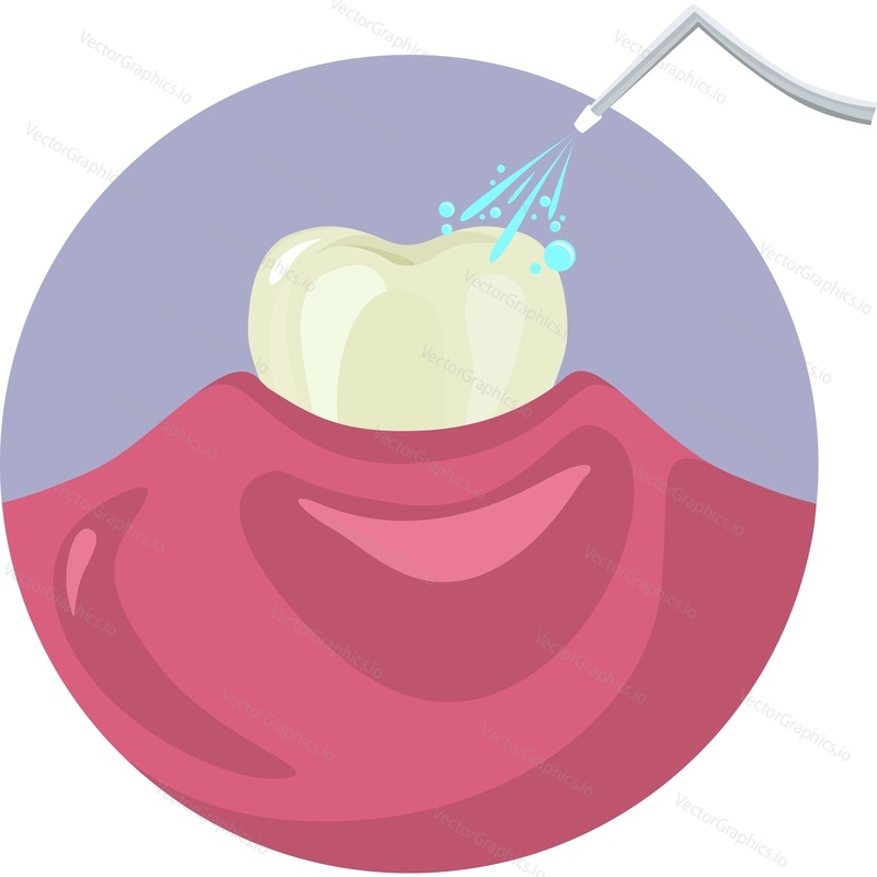Tooth washing vector icon isolated on white background