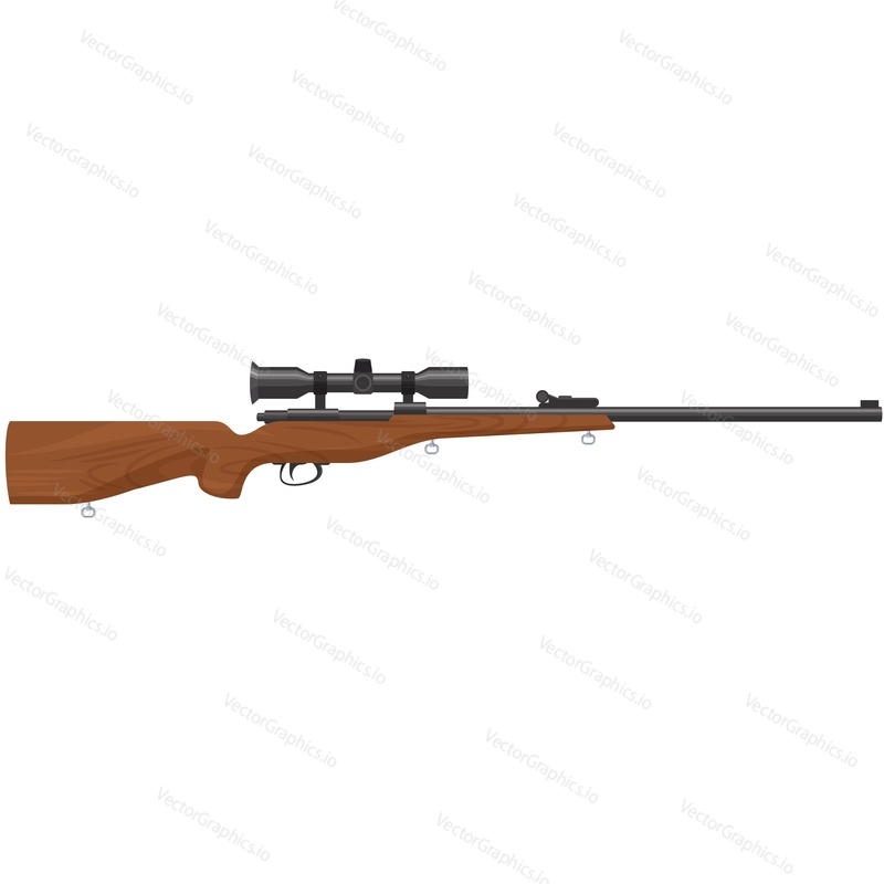 Riffle with aim vector icon isolated on white background