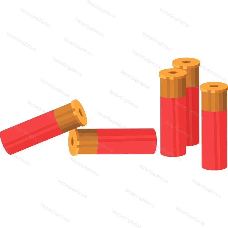 shotgun cartridges vector icon isolated on white background