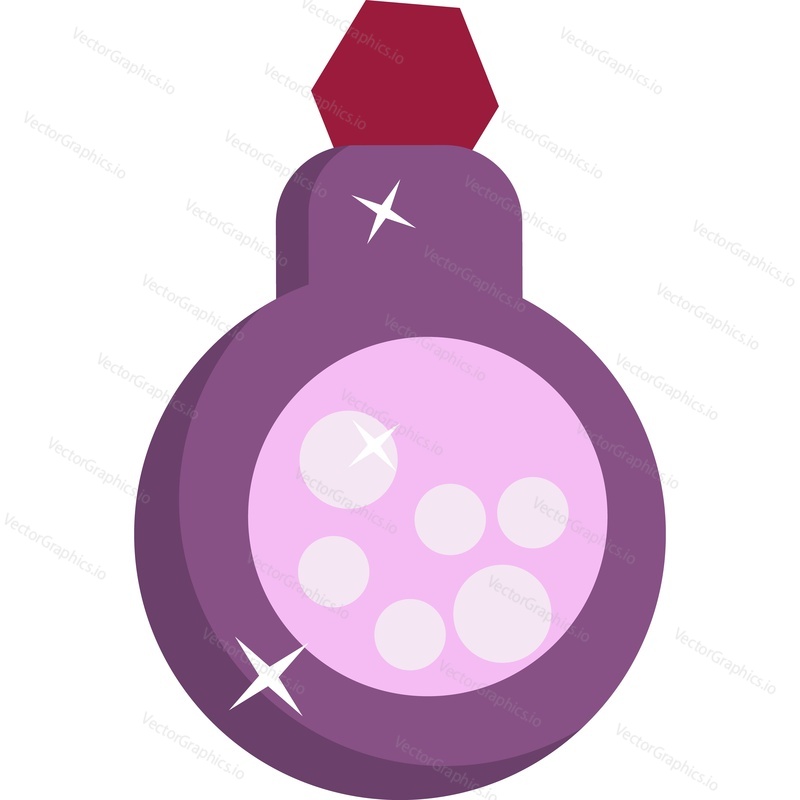 Flask with potion vector icon isolated on white background