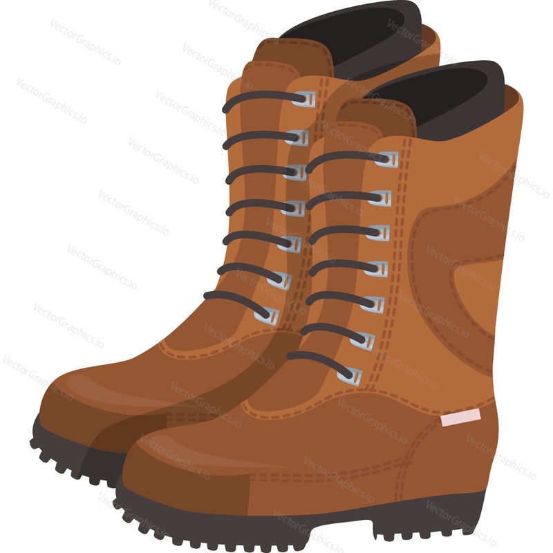 Fisher boots vector icon isolated on white background