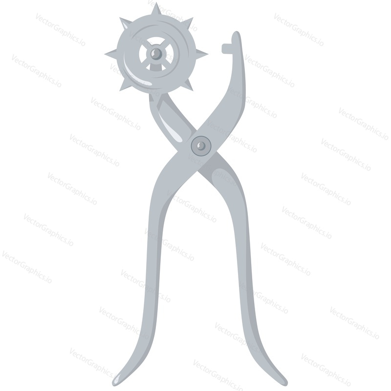 Shoemaker marking wheel vector icon isolated on white background