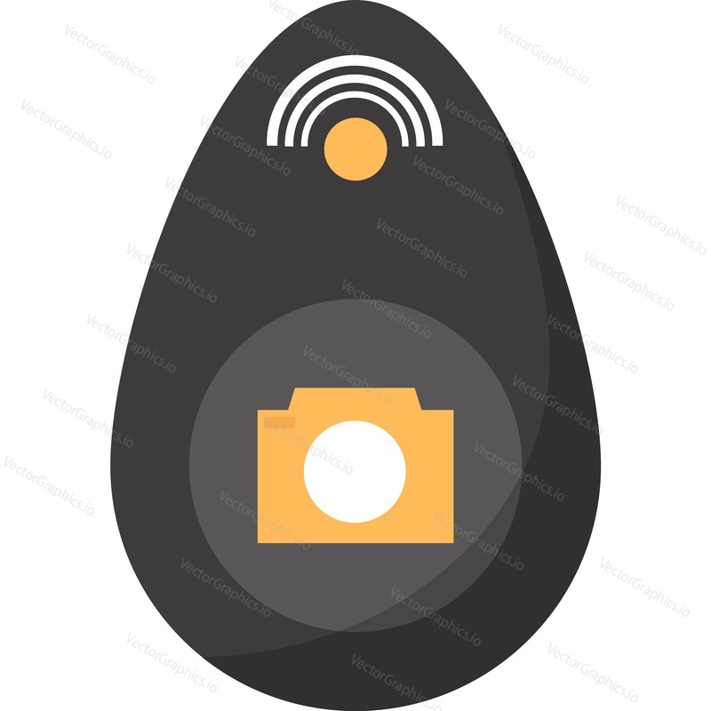векторный значок дистанционного управления камерой смартфона, изолированный на белом фоне