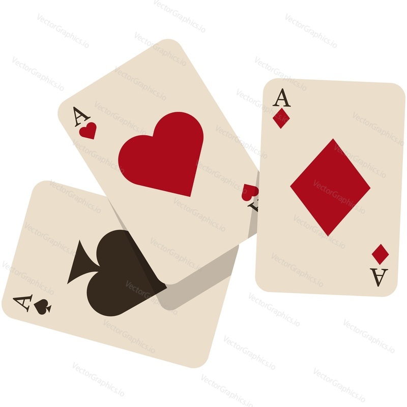 Tři ace karta ikona vektor. Poker trumf nebo magický trik ikona příslušenství. Položka pro hru nebo show performance zábava izolovaných na bílém pozadí