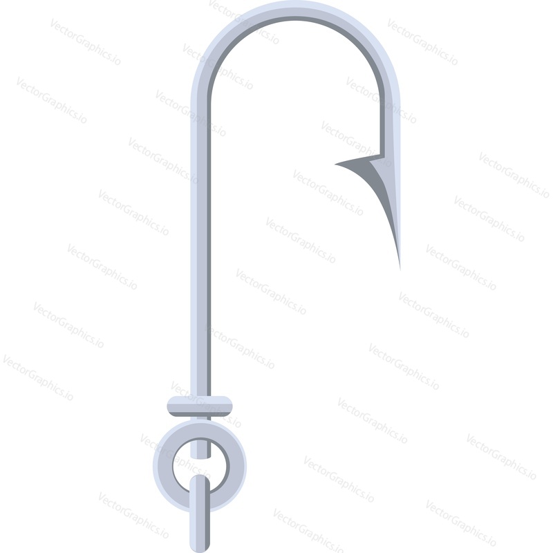 Fishing hook vector icon isolated on white background