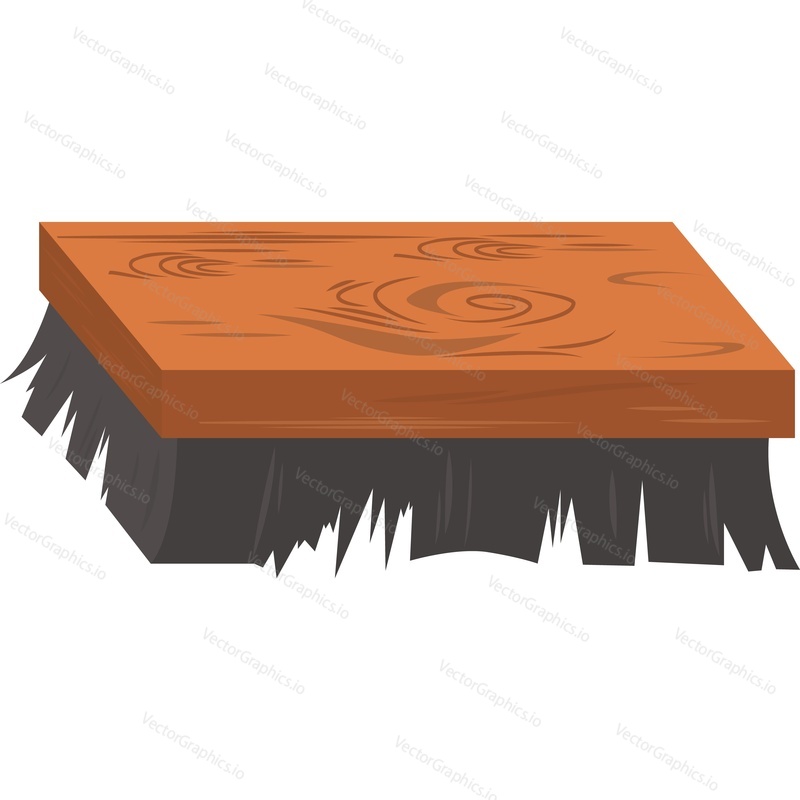 Shoe polishing brush vector icon isolated on white background