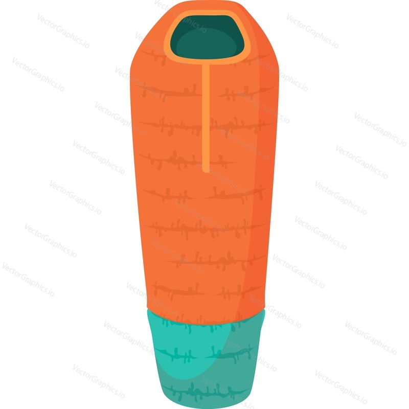 Warm sleeping bag vector icon isolated on white background