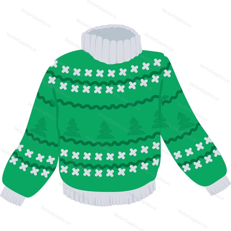 Knitted sweater vector icon isolated on white background