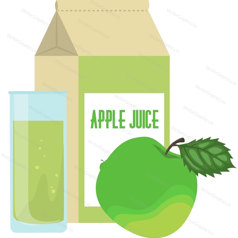 Apple juice reklamní vektorové ikony izolovaných na bílém pozadí