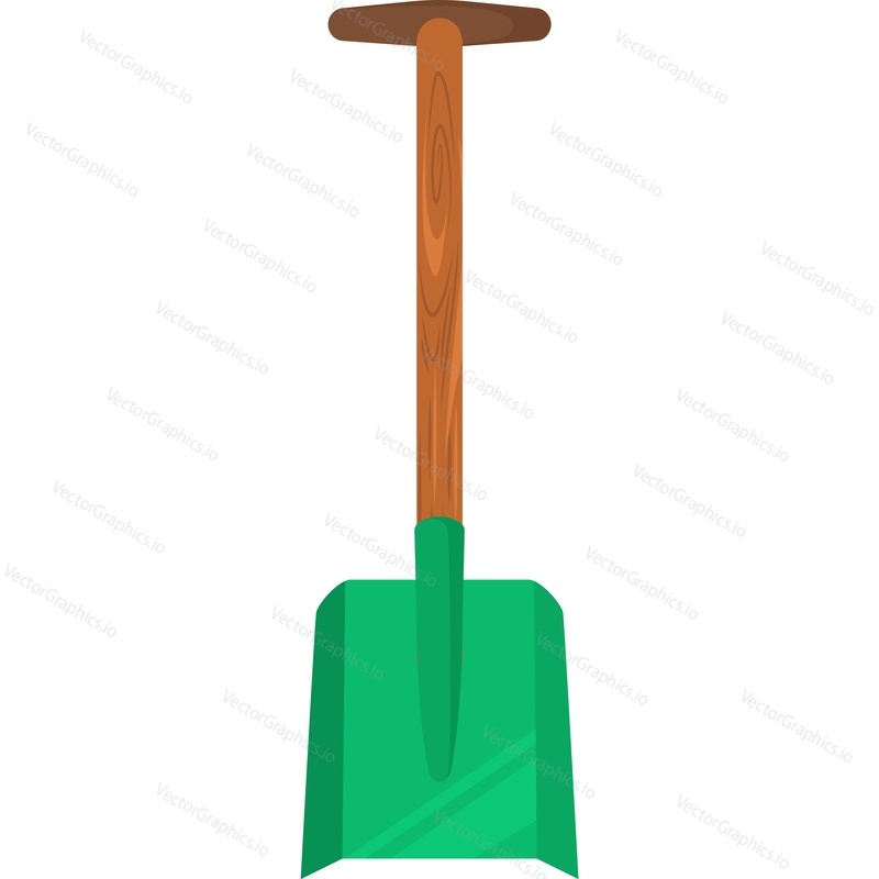 Garden shovel vector icon isolated on white background