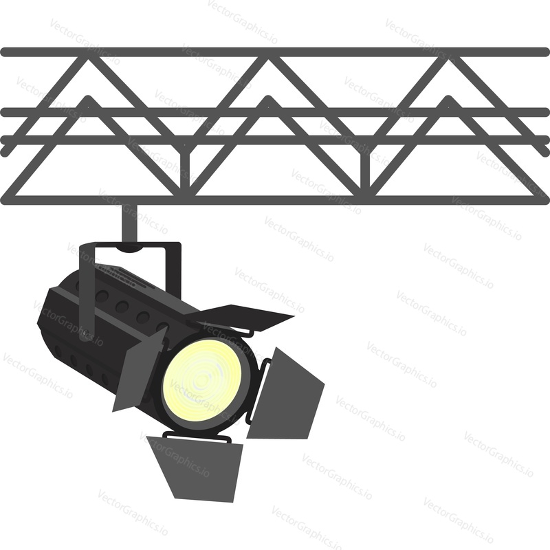 Spotlight beam vector icon isolated on white background