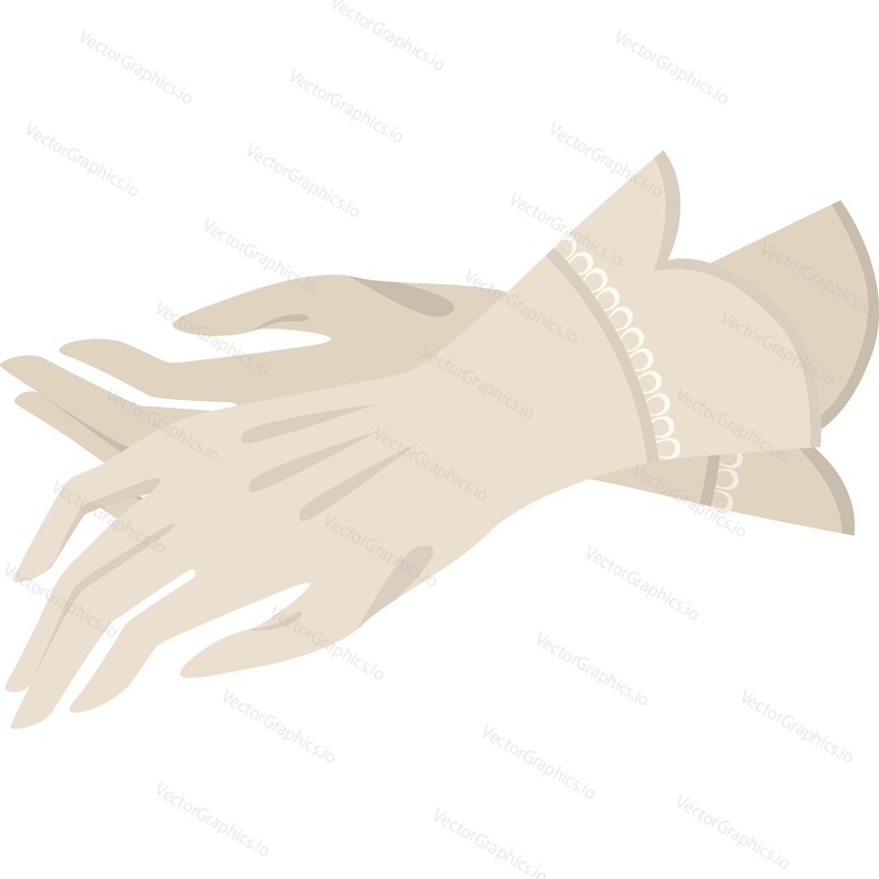 Lady fashion gloves vector icon isolated on white background