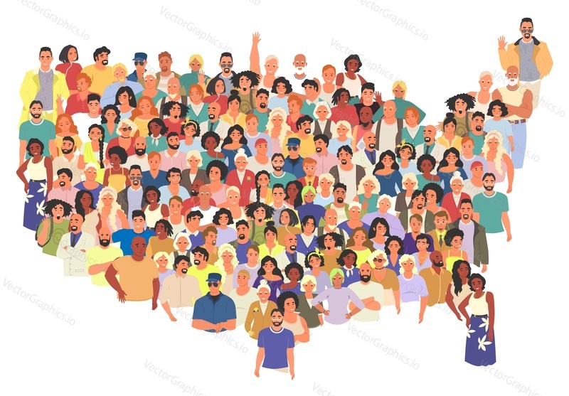 American people multicultural community avatar