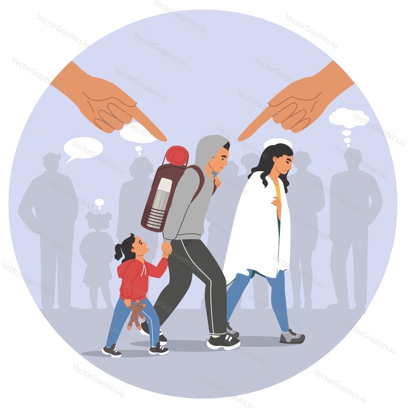 Family of refugees feeling stress