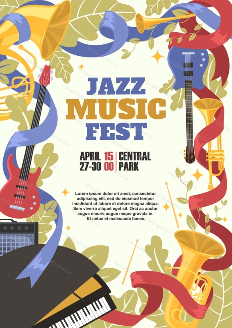 Jazz music live festival advertising