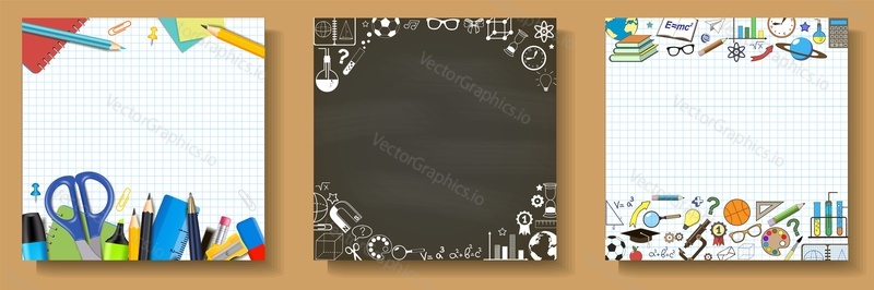 Абстрактный креативный школьный шаблон социальной