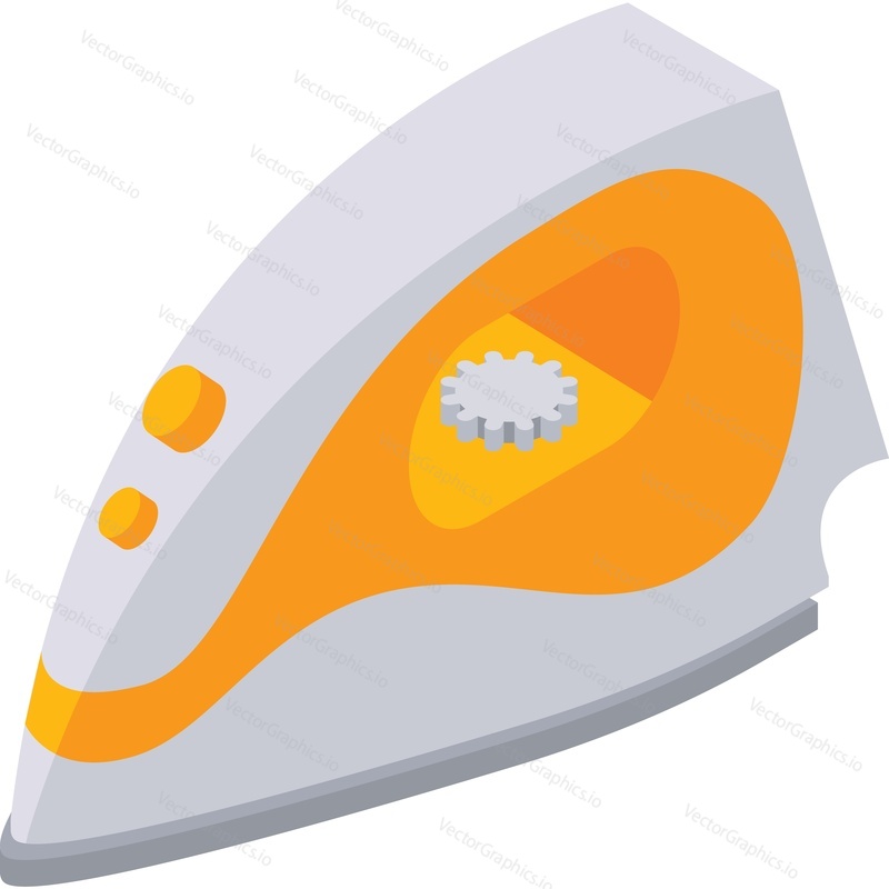 Iron vector icon electric home appliance isolated on white background. Household service and housekeeping